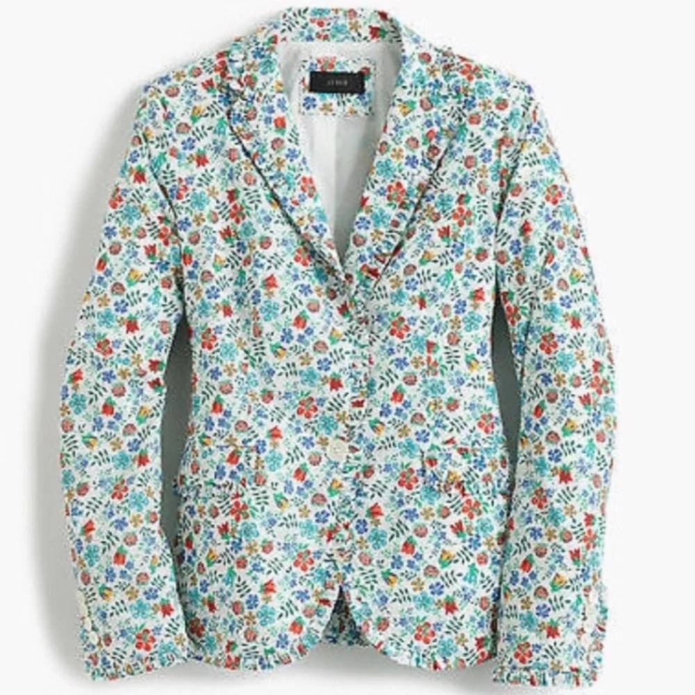 J. Crew x Liberty Art Fabrics Campbell Blazer Jacket 16 Edenham Floral‎ Cottage